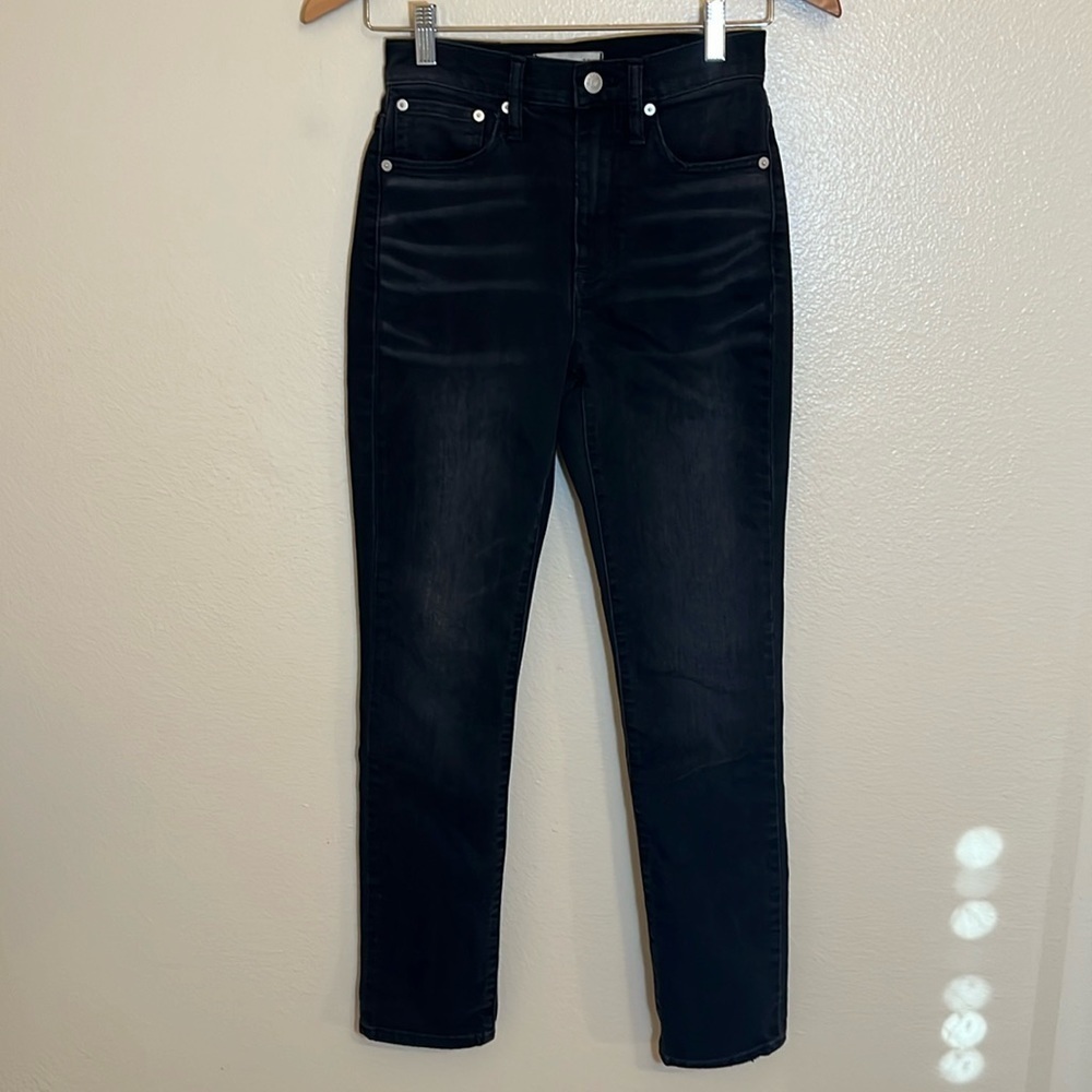 Madewell Black The High-Rise Slim Boyfriend Skinny Jeans